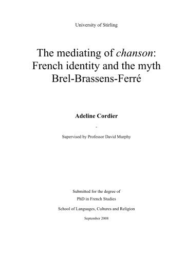 The mediating of chanson - University of Stirling