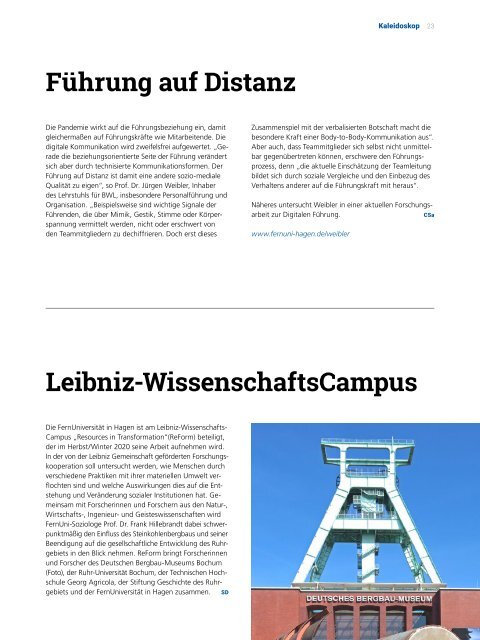 fernglas – Das Wissenschaftsmagazin der FernUniversität