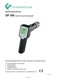 Bedienungsanleitung DP 300 mobiles ... - CS Instruments