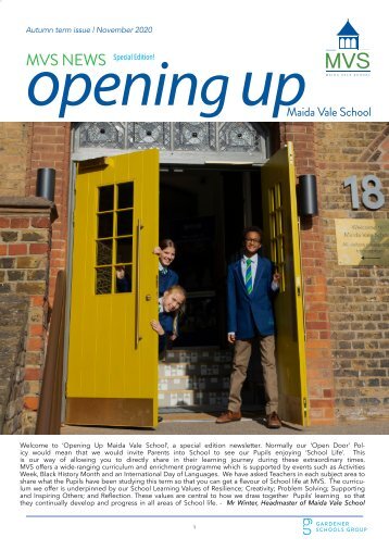 Maida Vale School November Newsletter