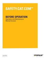 BEFORE OPERATION - Caterpillar Safety