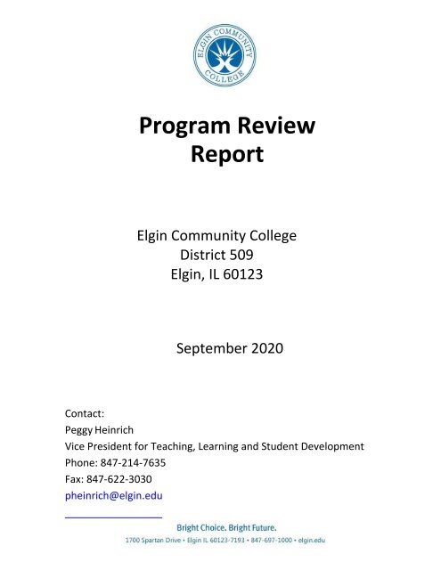 FY20 Program Review 509 | Elgin Community College (ECC)