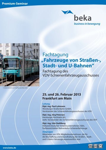 Fahrzeuge von Straßen-, Stadt- und U-Bahnen - Verband Deutscher ...