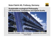 Solar-Fabrik AG, Freiburg, Germany Sustainable ecological ...