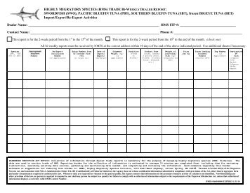 Biweekly Report - National Marine Fisheries Service - NOAA