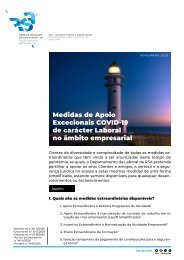  Medidas de Apoio Excecionais COVID-19 de carácter Laboral no âmbito empresarial