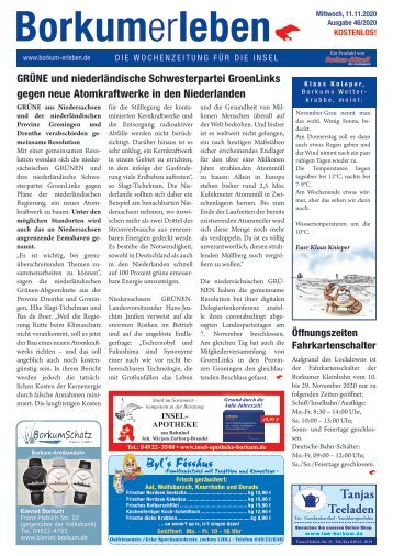 11.11.2020 / Borkumerleben - Die Wochenzeitung