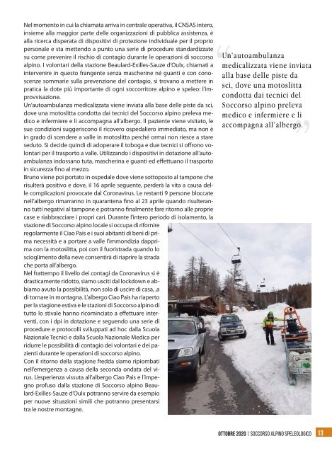 La rivista istituzionale del Soccorso Alpino e Speleologico - n. 76, novembre 2020