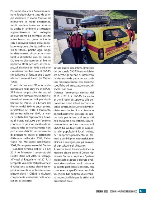 La rivista istituzionale del Soccorso Alpino e Speleologico - n. 76, novembre 2020