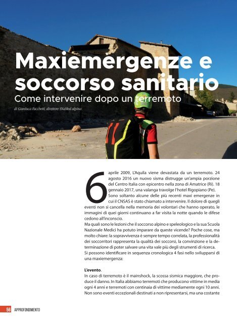 La rivista istituzionale del Soccorso Alpino e Speleologico - n. 76, novembre 2020