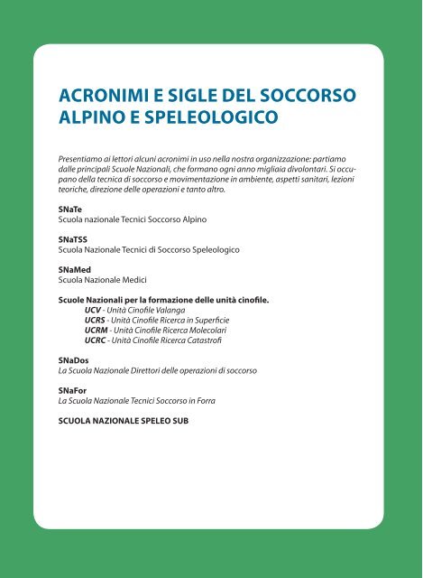 La rivista istituzionale del Soccorso Alpino e Speleologico - n. 76, novembre 2020