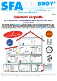 Sanitární čerpadla - SFA SANIBROY CZ