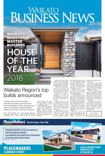 Waikato Registered Master Builders House of the Year 2016 - Waikato Business News