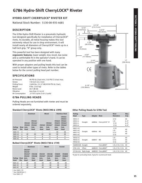 FASTENING SYSTEMS FOR AEROSPACE - Cherry Aerospace