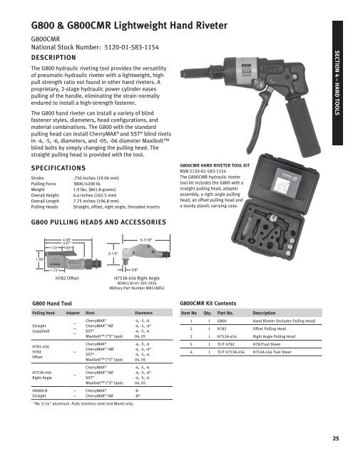 FASTENING SYSTEMS FOR AEROSPACE - Cherry Aerospace