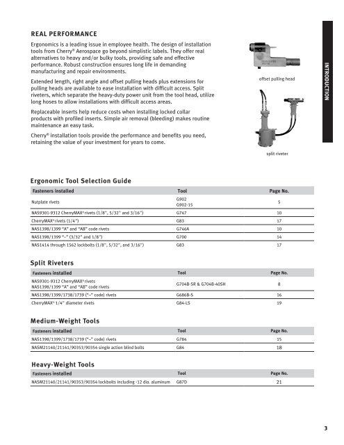 FASTENING SYSTEMS FOR AEROSPACE - Cherry Aerospace