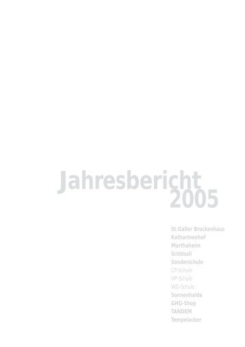 Jahresbericht 2005 - GHG