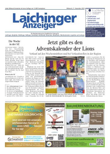 Laichinger Anzeiger 11.11.2020