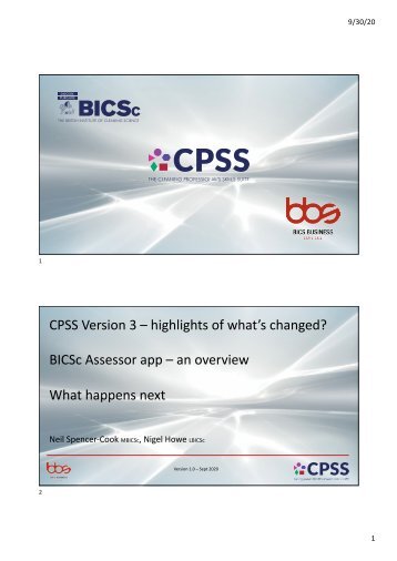 CPSS Version 3 and App Briefing