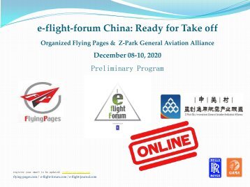 e-flight-forum ONLINE 8.-10. December 2020 English Program 