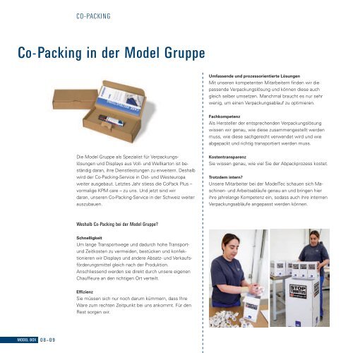 Co-Packing - Model Holding AG