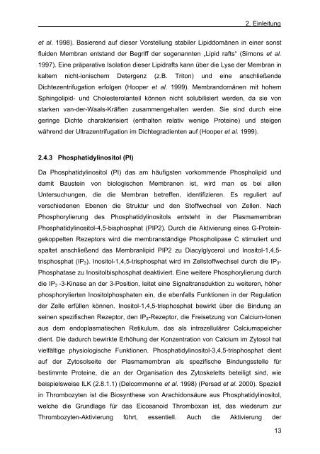 charakterisierung von organellen und signalwegen des thrombozyten