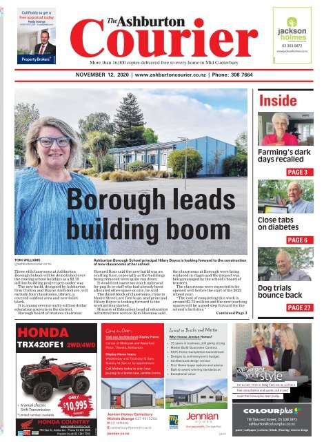 Ashburton Courier: November 12, 2020