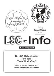 26. LSC Hallenturnier um den 