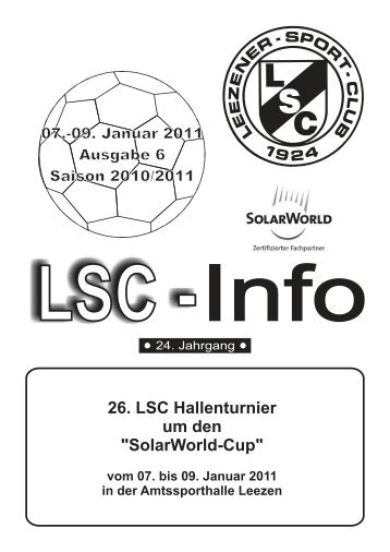 26. LSC Hallenturnier um den "SolarWorld-Cup" - Leezener SC