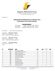 ACS (Barker) - Singapore Mathematical Society - National University ...