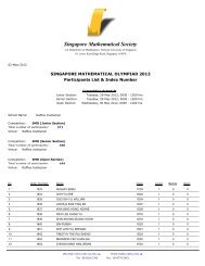 Singapore Mathematical Society