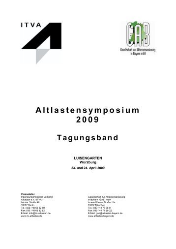 Altlastensymposium 2009 - Tagungsband - ITVA