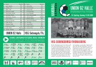 fans unterstützen den verein - HSG Union 92 Halle