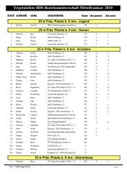 Ergebnisliste BDS Bezirksmeisterschaft Mittelfranken 2010