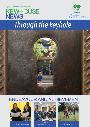 Kew House School November Newsletter 2020 - Through the Keyhole