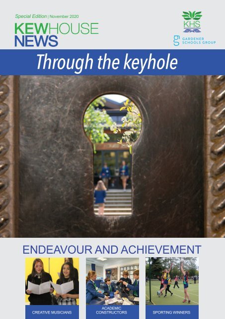 Kew House School November Newsletter 2020 - Through the Keyhole