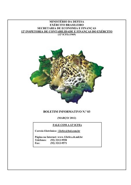 BOLETIM INFORMATIVO N.º 03 - 12ª ICFEx