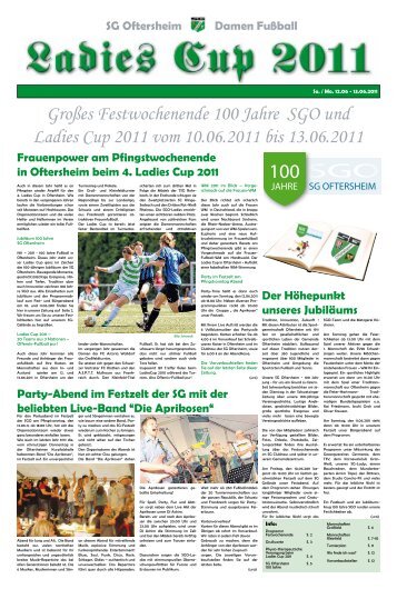 Großes Festwochenende 100 Jahre SGO Und Ladies Cup