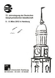 Weitere organisatorische Informationen - Institut für Geophysik ...