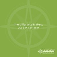 Lakeview Health Difference Makers Clinical Team Brochure_11.13 