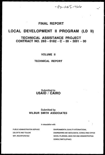 LOCAL DEVELOPMENT II PROGRAM (LD II) - (PDF, 101 mb) - USAID