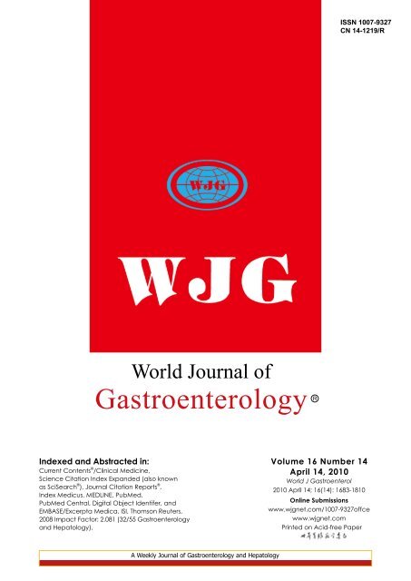 14 - World Journal of Gastroenterology