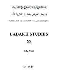 LADAKH STUDIES 22 - International Association for Ladakh Studies