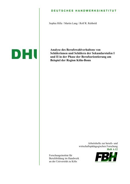 pdf-file - Forschungsinstitut für Berufsbildung im Handwerk ...