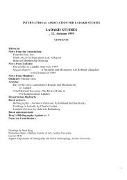 LADAKH STUDIES 12, Autumn 1999 - International Association for ...
