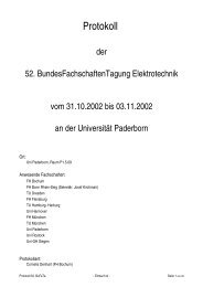 Delegation Uni Paderborn - Top-Seite des Homepageservers der ...