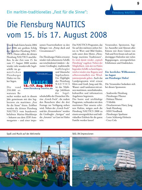 FEZ Sommer 2008 - Stadtwerke Flensburg GmbH