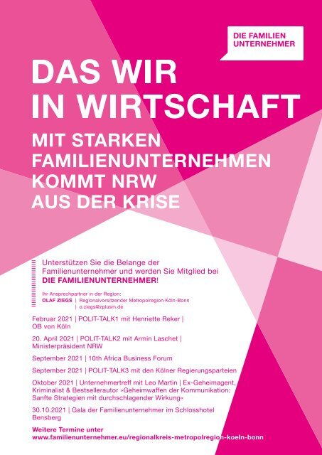 Die Wirtschaft Köln - Ausgabe 07 / 2020