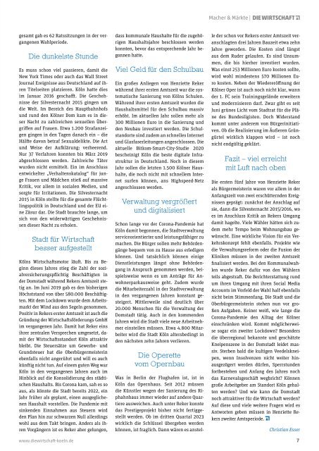 Die Wirtschaft Köln - Ausgabe 07 / 2020