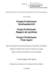Projekt ProSchwein Synthesebericht Projet ProSchwein Rapport de ...